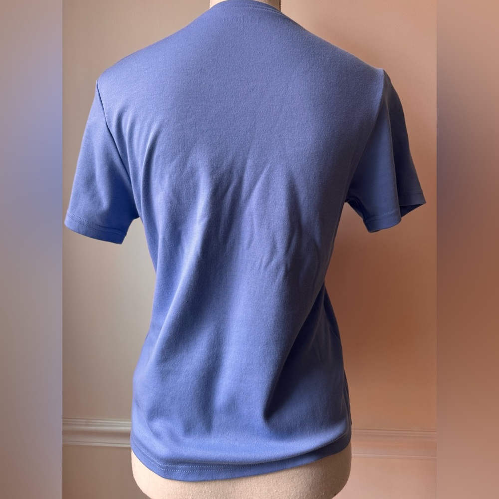 Lands’ End Women's Top Violet Classic V-Neck 100% Cotton XS - Picture 4 of 10